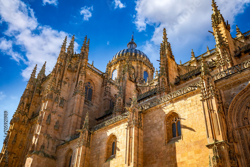 View of the side of the new cathedral of Salamanca, Castilla y León, Spain, world heritage site photo