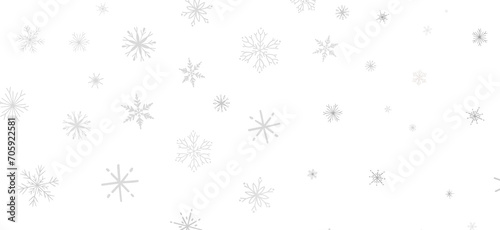 Gentle Snow Drift: Mind-Blowing 3D Illustration of Falling Holiday Snowflakes