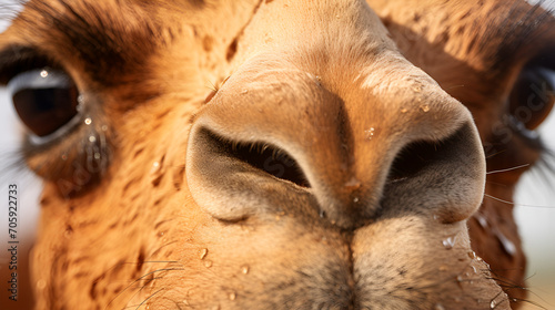 Head of a camel at Wadi Dharbat near Salalah, Oman,Camel farm at the tuwaiq mountains near Riyadh, Saudi Arabia photo