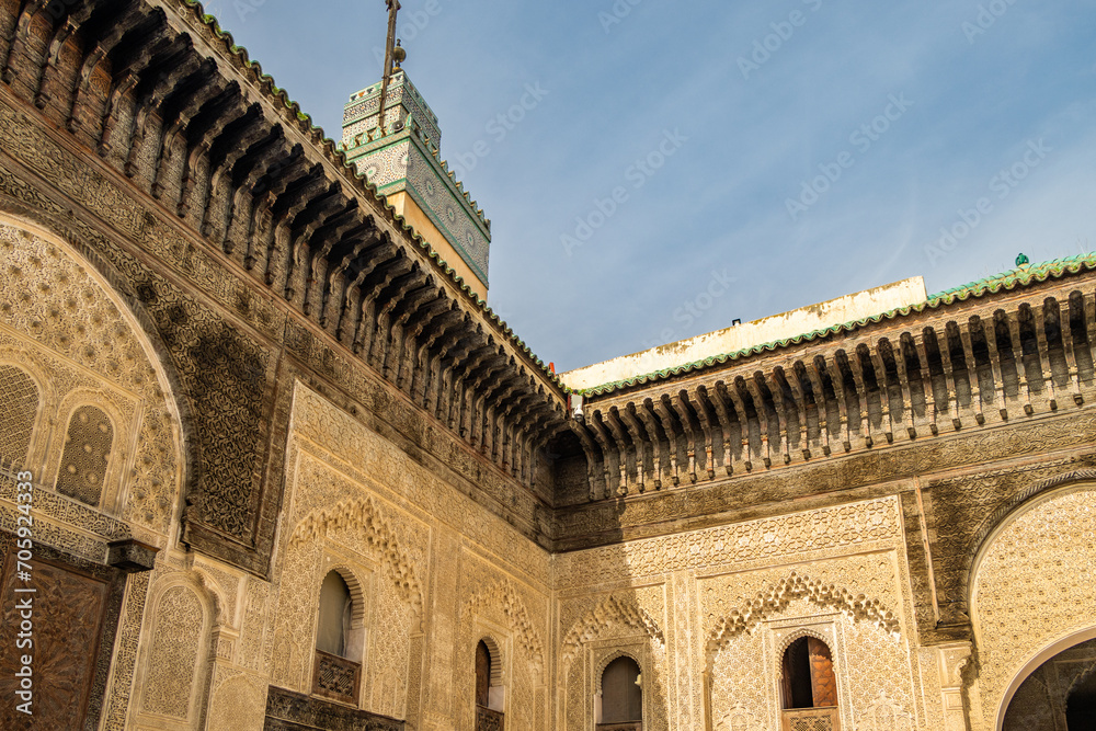 Obraz premium The Medersa Bou Inania is a madrasa in Fes, Morocco.