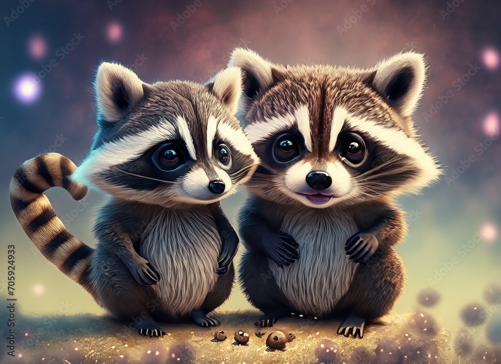 furry cheerful baby teddy bear raccoon with big eyes furry cheerful baby teddy bear raccoon with big eyes