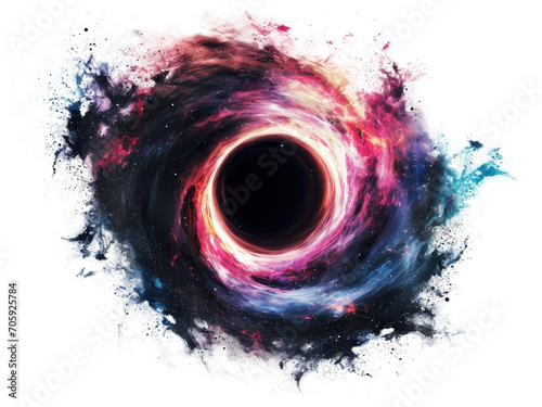 A black hole isolated on transparent background.