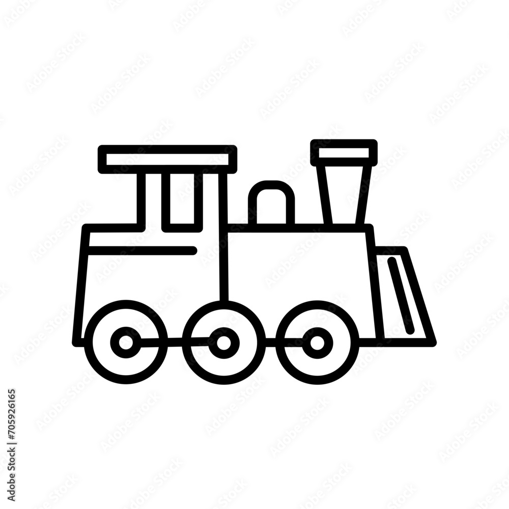 locomotive toy, train - vector icon locomotive toy, train - vector icon
