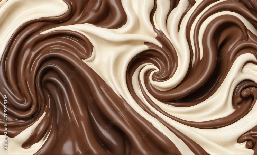 Dark chocolate bar icon with milk and chocolate cream splash, 3d illustration. Dark chocolate bar icon with milk and chocolate cream splash, 3d illustration.