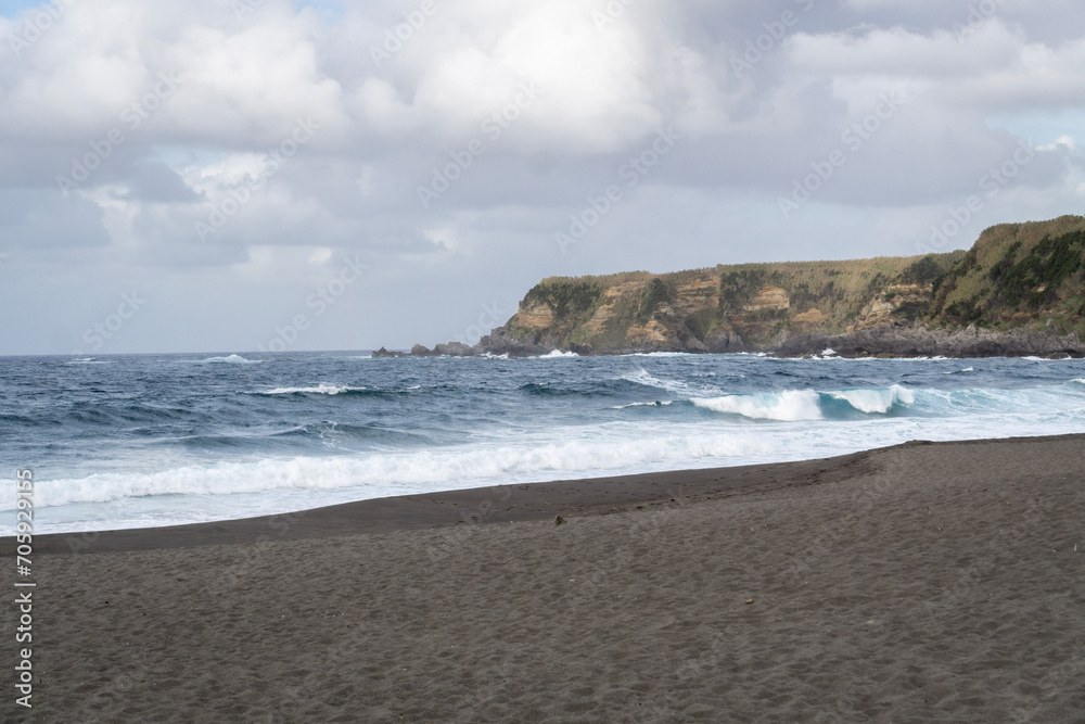 atlantic ocean beach at Sao Miguel in Azores
