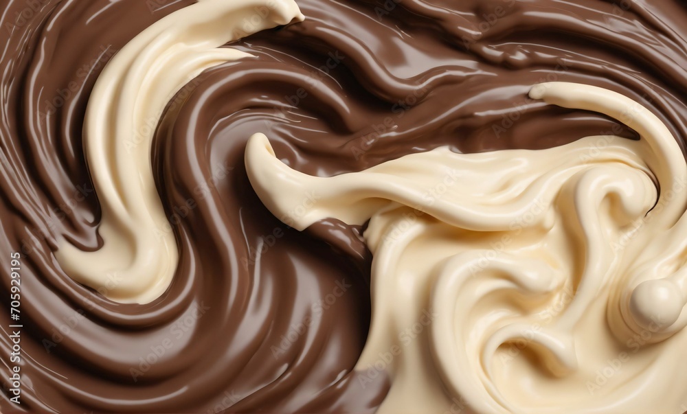 Dark chocolate bar icon with milk and chocolate cream splash, 3d illustration. Dark chocolate bar icon with milk and chocolate cream splash, 3d illustration.
