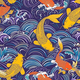 seamless pattern in Japanese style