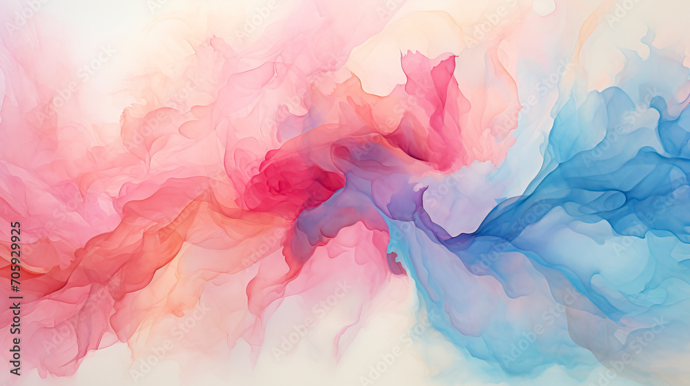 Abstract Swirls of Pastel Colors Dance created with Generative AI technology