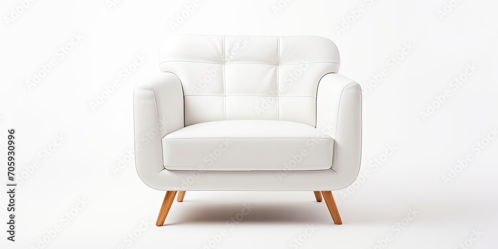Obraz premium Isolated white armchair