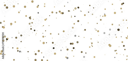 Glittering confetti on a transparent background. Holiday  birthday and Christmas decoration