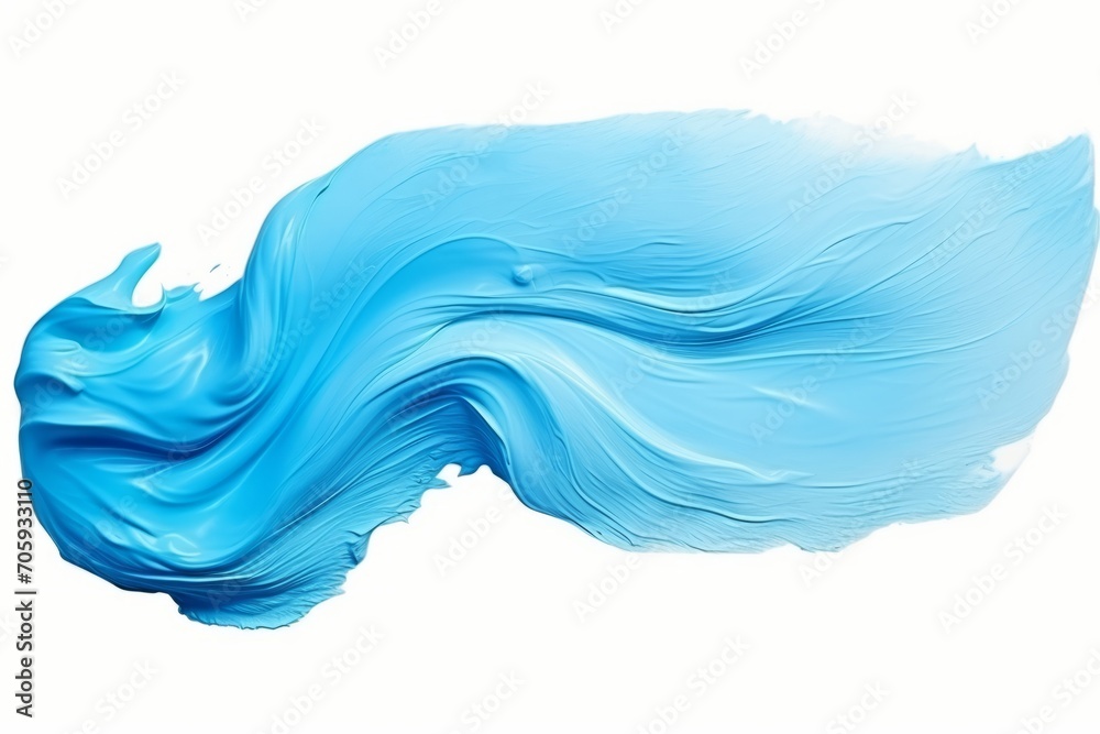 Blue paint texture, abstract light texture, splash of paint on a light background