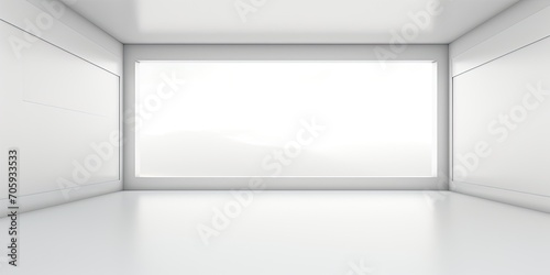 Wallpaper Mural Empty room with blurred backdrop and window shadows. Abstract white studio background. Display product on banner. Torontodigital.ca