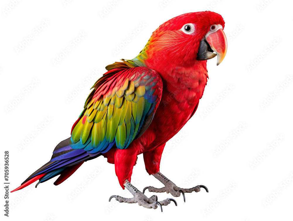 a colorful bird with a white background