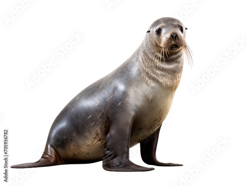 a seal with a white background