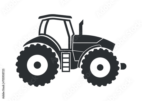 tractor vector icon isolated on white background