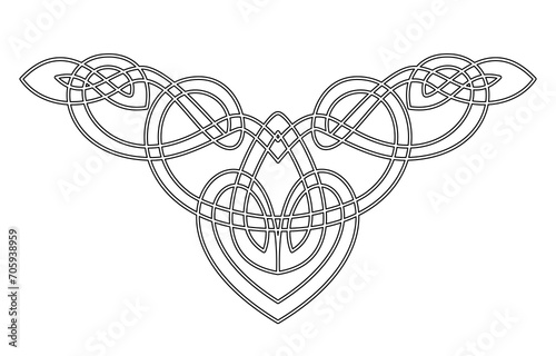 Celtic style vector element. Decorative celtic knot.