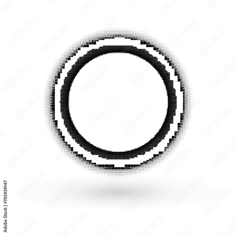 Black and white circle frame with place for text Halftone pattern Abstract halftone background Backdrop Modern texture for postcards posters web and other design tasks Vector illustration Black and white circle frame with place for text Halftone pattern Abstract halftone background Backdrop Modern texture for postcards posters web and other design tasks Vector illustration