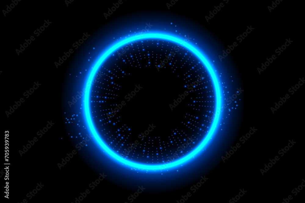 Round Blue Light with Sparks. Suitable For Product Advertising, Product Design, and Other, Vector Illustration Round Blue Light with Sparks. Suitable For Product Advertising, Product Design, and Other, Vector Illustration