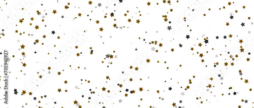 Enchanted Galaxy  Experience the Splendor of a 3D Gold Stars Shower