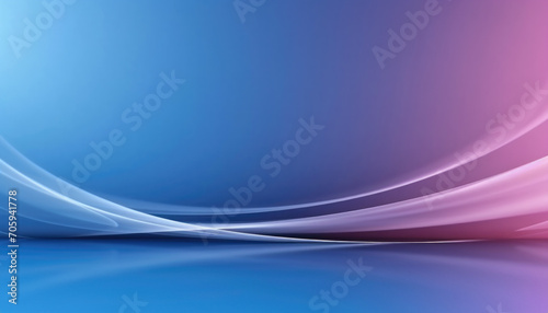 Minimalist Abstract Neon Background with Waves Light Lines. Empty scene for presentation