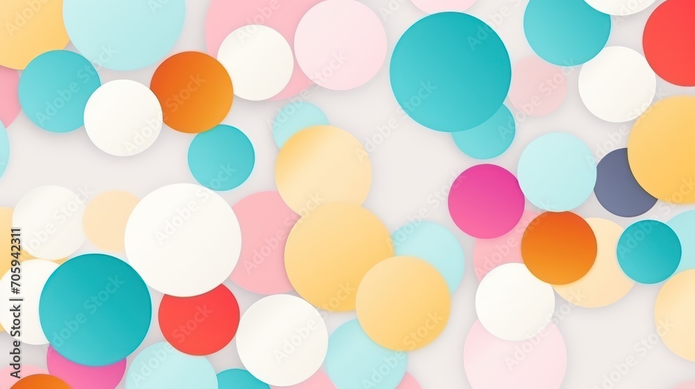 colorful flat circles background