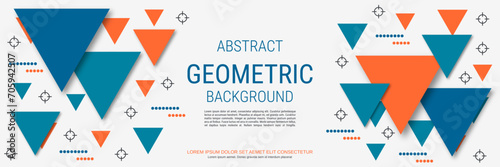 Modern trendy banner vector design template. White background with abstract geometric style elements