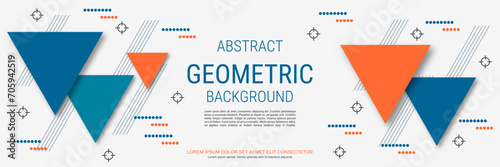 Modern trendy banner vector design template. White background with abstract geometric style elements