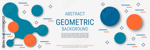 Modern trendy banner vector design template. White background with abstract geometric style elements