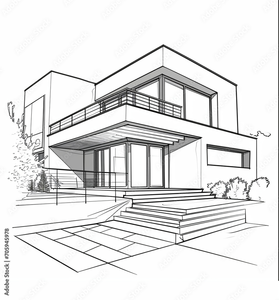 sketch of house sketch of house