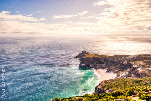 Dias Beach Aerial View during a Sunny Day, Cape Town