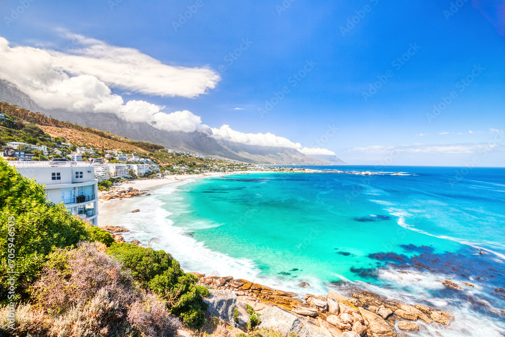Clifton Beach view in Cape Town during a Sunny Day