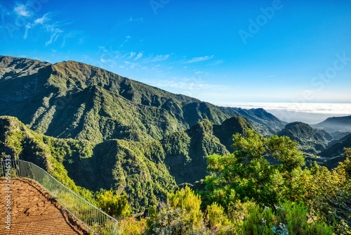 Levada dos Balcoes Viewpoint over the Valley of the Ribeira da Metade, Madeira