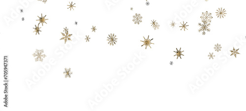 Magical Snow Cascade: Mind-Blowing 3D Illustration of Falling Christmas Snowflakes