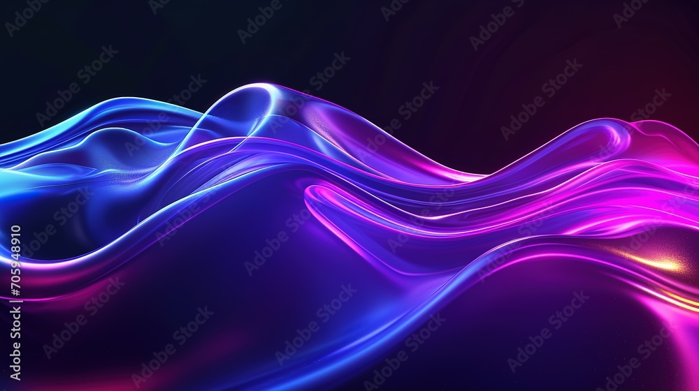 Naklejka premium Abstract fluid liquid curved wave with copy space background