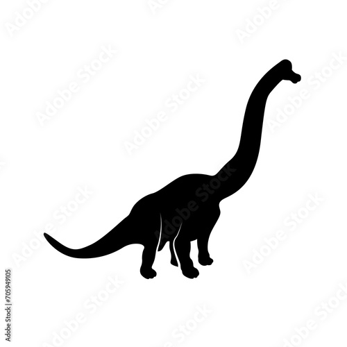 Find dinosaur silhouettes. Illustration of a group of icons of dinosaur silhouettes on black backgrounds. View the later logo  profile.