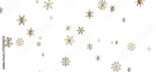 Snowflake Blizzard  Brilliant 3D Illustration Showcasing Descending Holiday Snowflakes