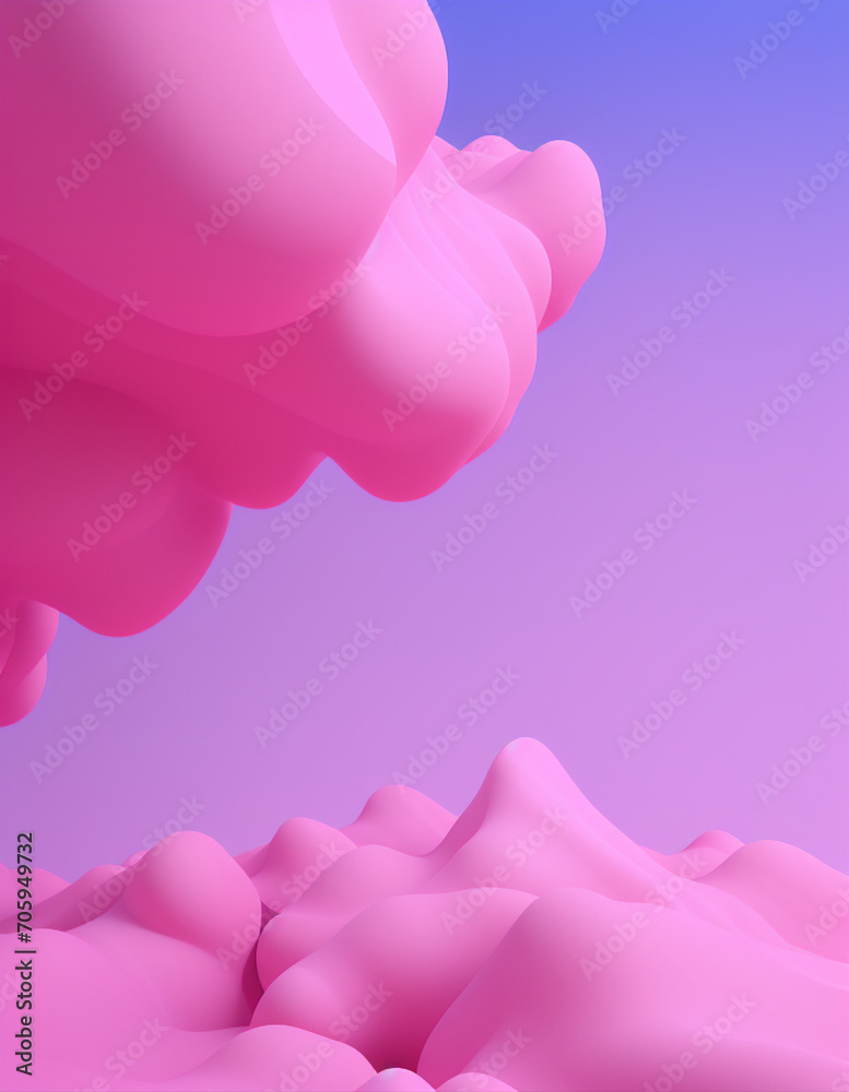 Pink abstract forms, 3d rendering Pink abstract forms, 3d rendering