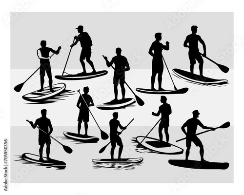 Paddle board Svg, Paddle board Silhouette, Board svg, Paddleboard Surfing, Lake Life Svg, Paddle, Sports, Cut Files
