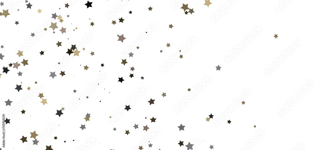 Fototapeta premium Radiant Showers: Immerse Yourself in a Spellbinding 3D Gold Stars Downpour