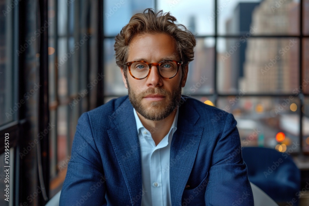 A confident and successful young businessman in a stylish suit, exuding professionalism and confidence in an office setting. A confident and successful young businessman in a stylish suit, exuding professionalism and confidence in an office setting.