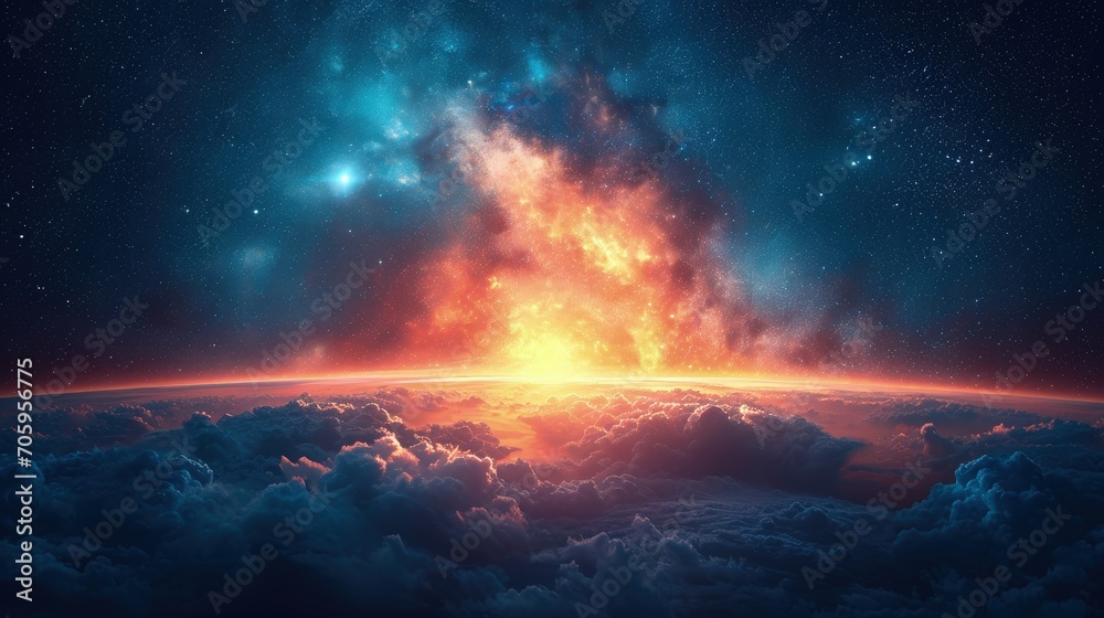 Fototapeta premium explosion in the sky