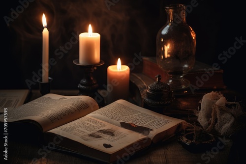 Read spooky stories by candlelight 