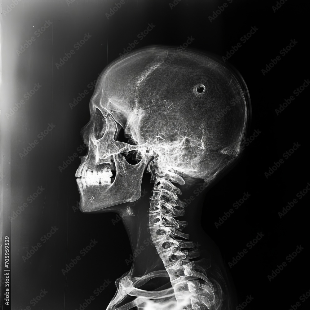 ray Image of Human Skeleton Revealing Detailed Bone Structure and ... Biology Diagrams