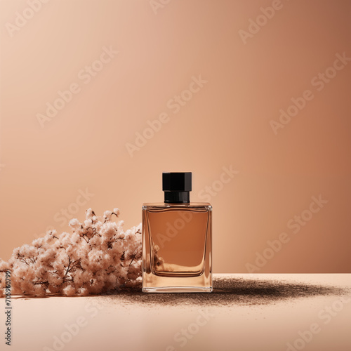 Fotografía de producto de fragancia para dama, aromas dulces, sensuales y frescos, sobre fondo liso