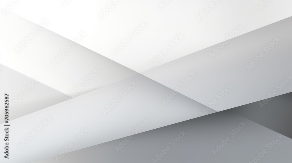 Abstract White and Grey Gradient Color with Modern Geometric Background AI Generated