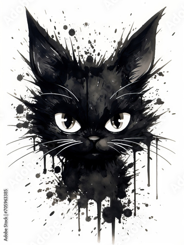 Ink blot cat