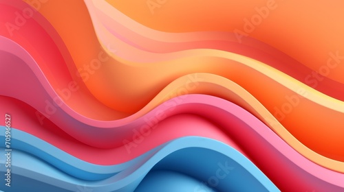 Colorful Abstract Art Background with Organic Shapes AI Generated
