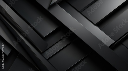 Black or dark grey 3d geometric graphic texture design background. Generate AI