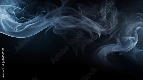 Mystical Mist: Swirling Smoke in Dark and Light Symphony AI Generated