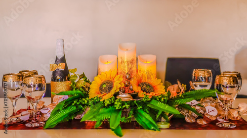 Centerpieces:
Centerpieces are decorative elements placed at the center of the table to enhance the overall aesthetics.
A restaurant's table setup is a carefully arranged configuration of furniture